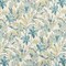 Aqua Stain Resistant Performance Pet Friendly Floral Botanical Linen Look Print Upholstery Fabric by The Yard - SKU: Brixton Mist